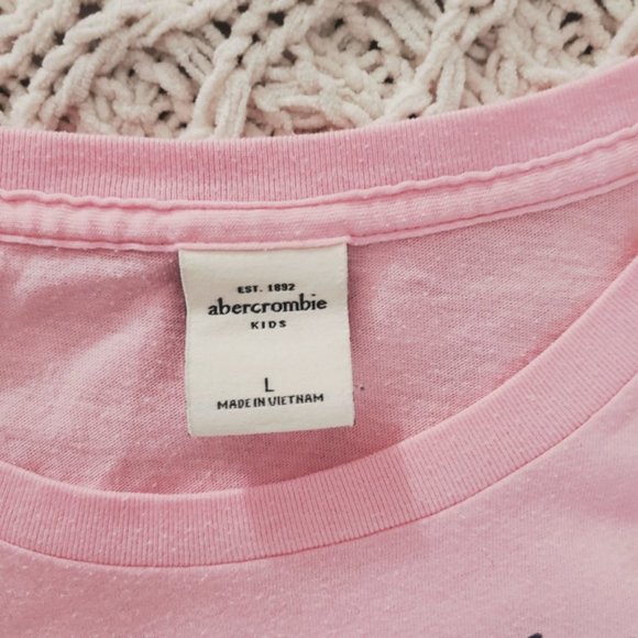 Abercrombie & Fitch Kids- Pink Cotton Tee- Large - Picture 6 of 6